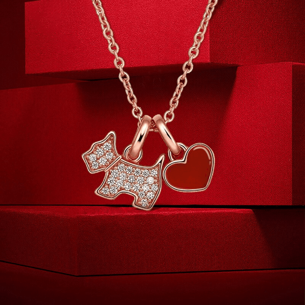 Puppy-Love Necklace in Sterling Silver