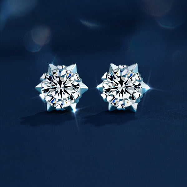 Snowflake Moissanite Earrings